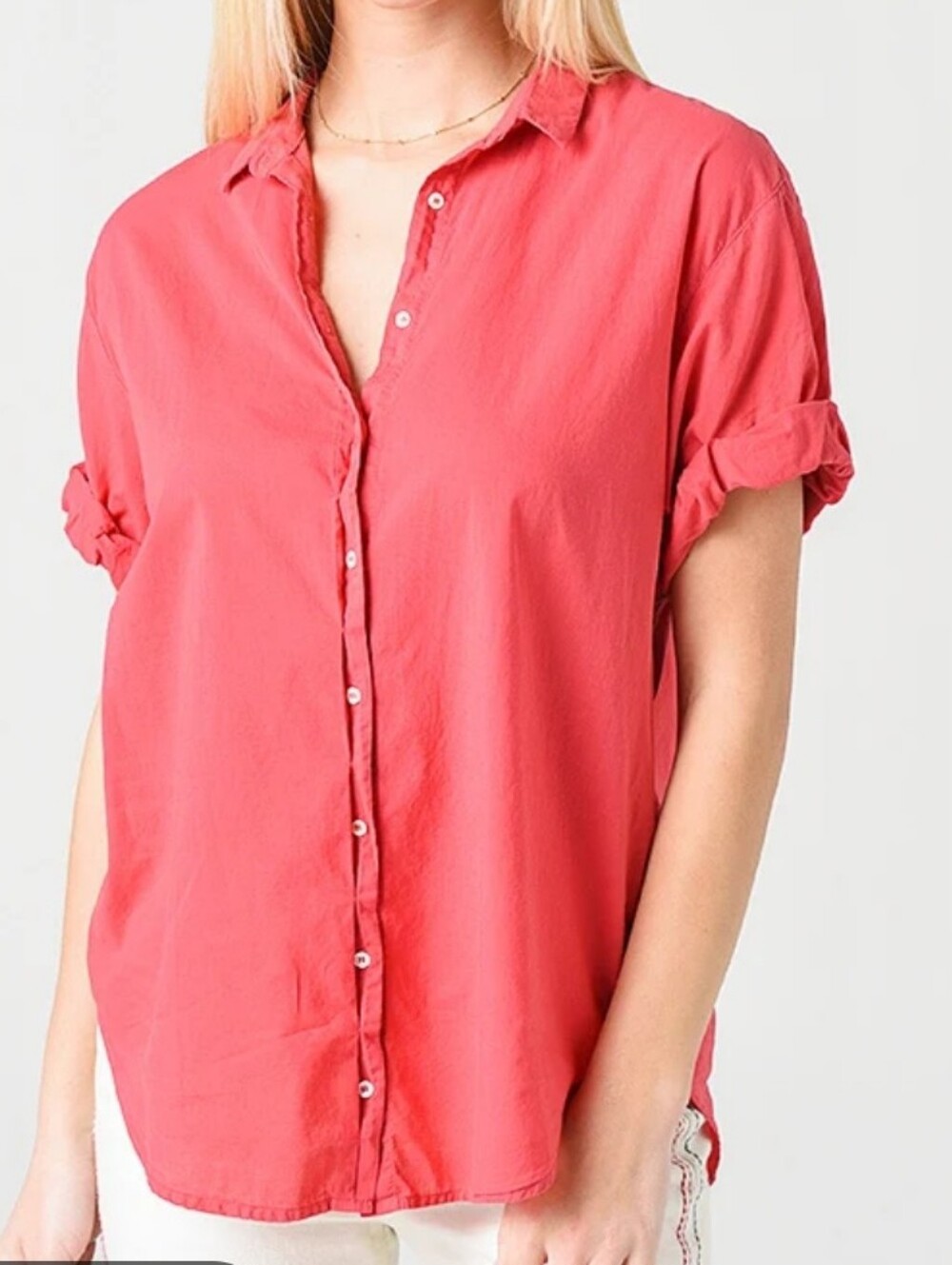 Xirena Pink Channing Button Up Blouse